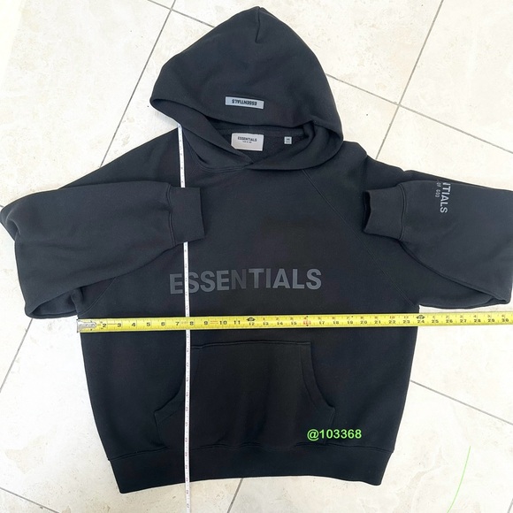 FEAR OF GOD | ESSENTIALS PULLOVER OVERSIZED FRONT-LOGO FLEECE HOODIE UNISEX - Picture 4 of 11